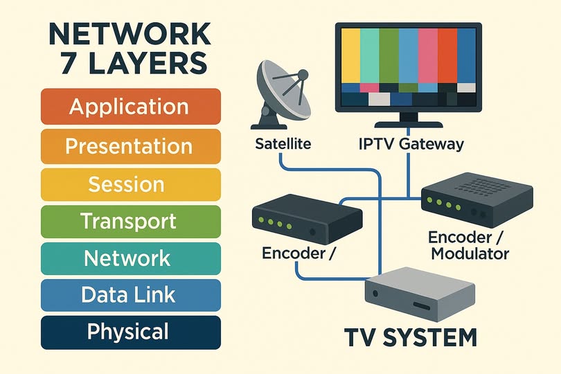 อุปกรณ์ IP MUX หลักการ  IP to DVB-T1 MUX