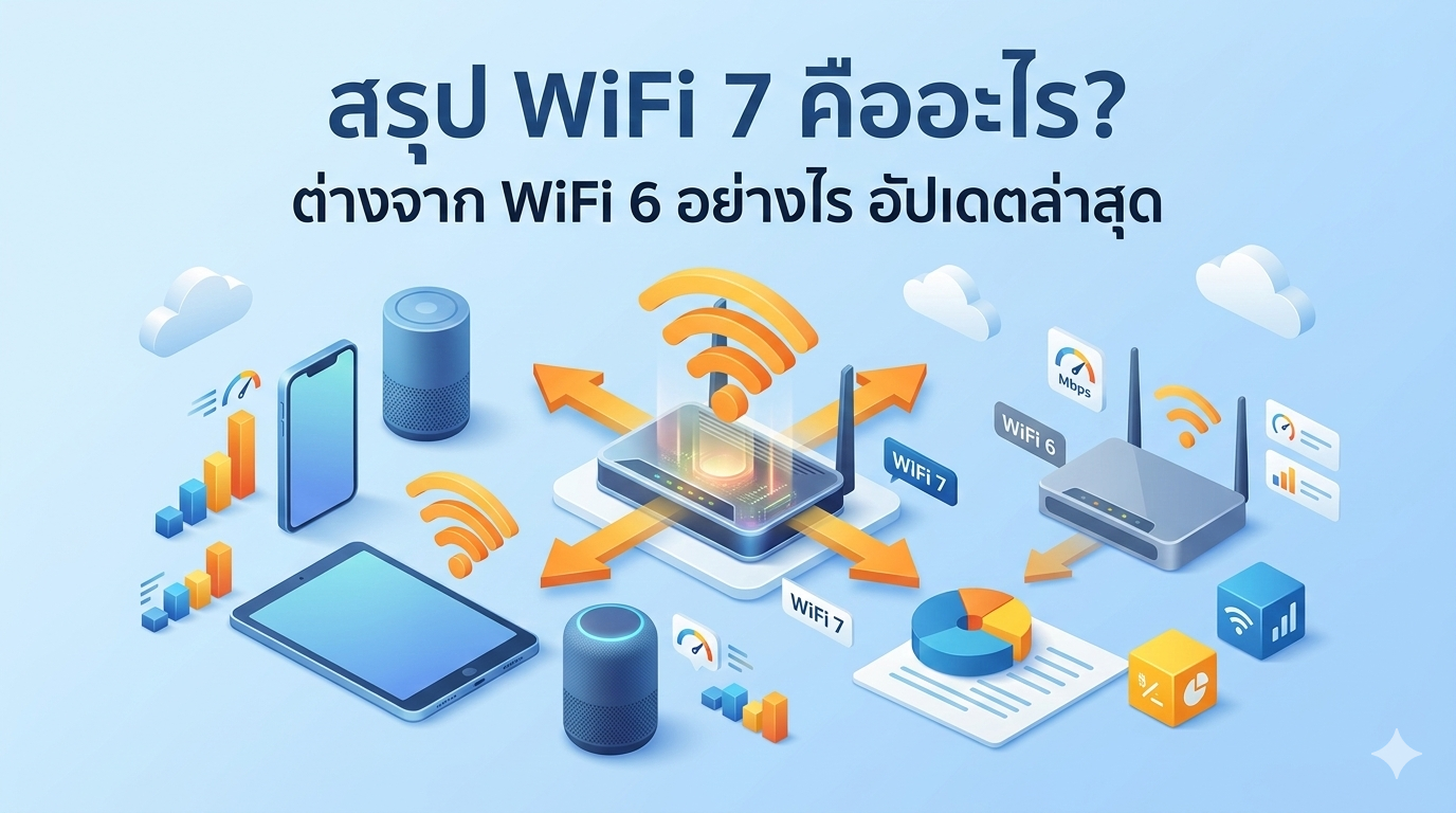 Wi-Fi 5 vs Wi-Fi 6 vs Wi-Fi 6E vs Wi-Fi 7 ต่างกันอย่างไร? เลือก Access Point ให้เหมาะกับระบบเครือข่ายยุคใหม่