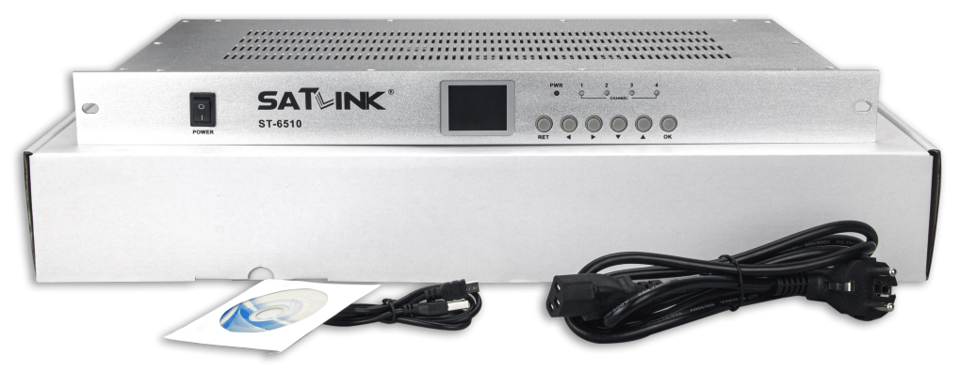 4HDMI MODULATOR Satlink ST-6510 4ช่อง DVB-T Modulator 1080P MPEG4 H.264 1ความถี่4ช่องสำหรับ Terrestrial Digital Tv Av dvb-t Rf