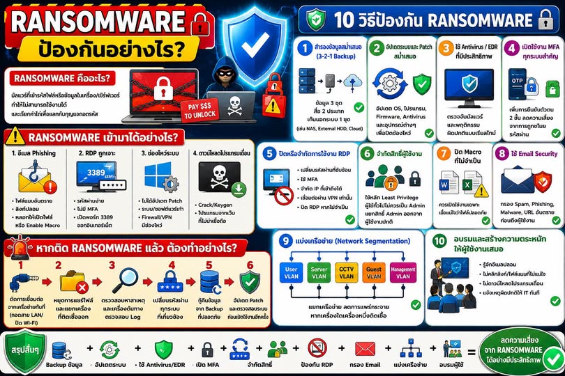 Tips แก้ปัญหา Windows ทุกองค์กร Ransomware ป้องกันอย่างไร❓