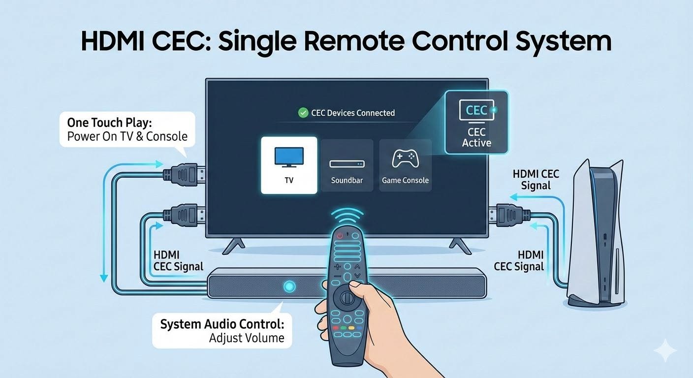 HDMI CEC (ย่อมาจาก Consumer Electronics Control) คือ ???